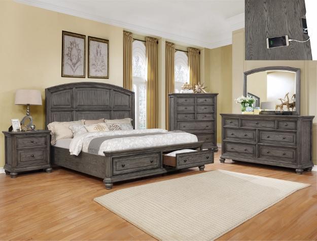 Lavonia Gray Storage Bed